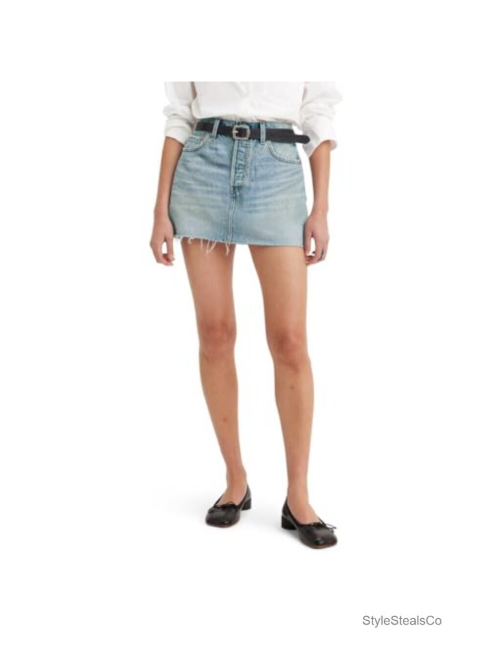 Levi's Icon Skirt Mid Rise Button Fly Denim Casual Skirt